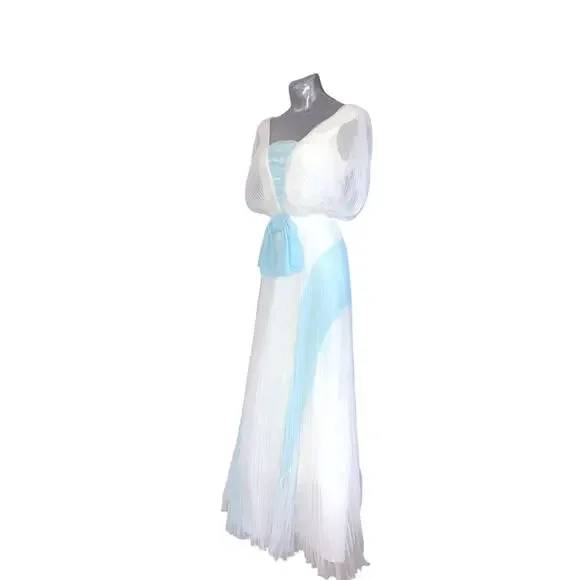 VINTAGE 50s-60s Lilli Diamond of California Gown Dress Small S REGENCY FAIRY - Picture 12 of 15